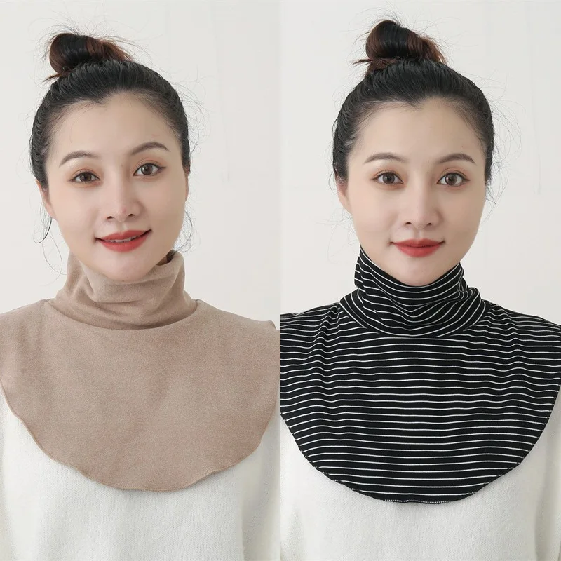 

Plain Pullover Instant Flase Collar For Women High Neck Collar Winter Warm Neckerchief Female Outdoor Accessories Fake Collar