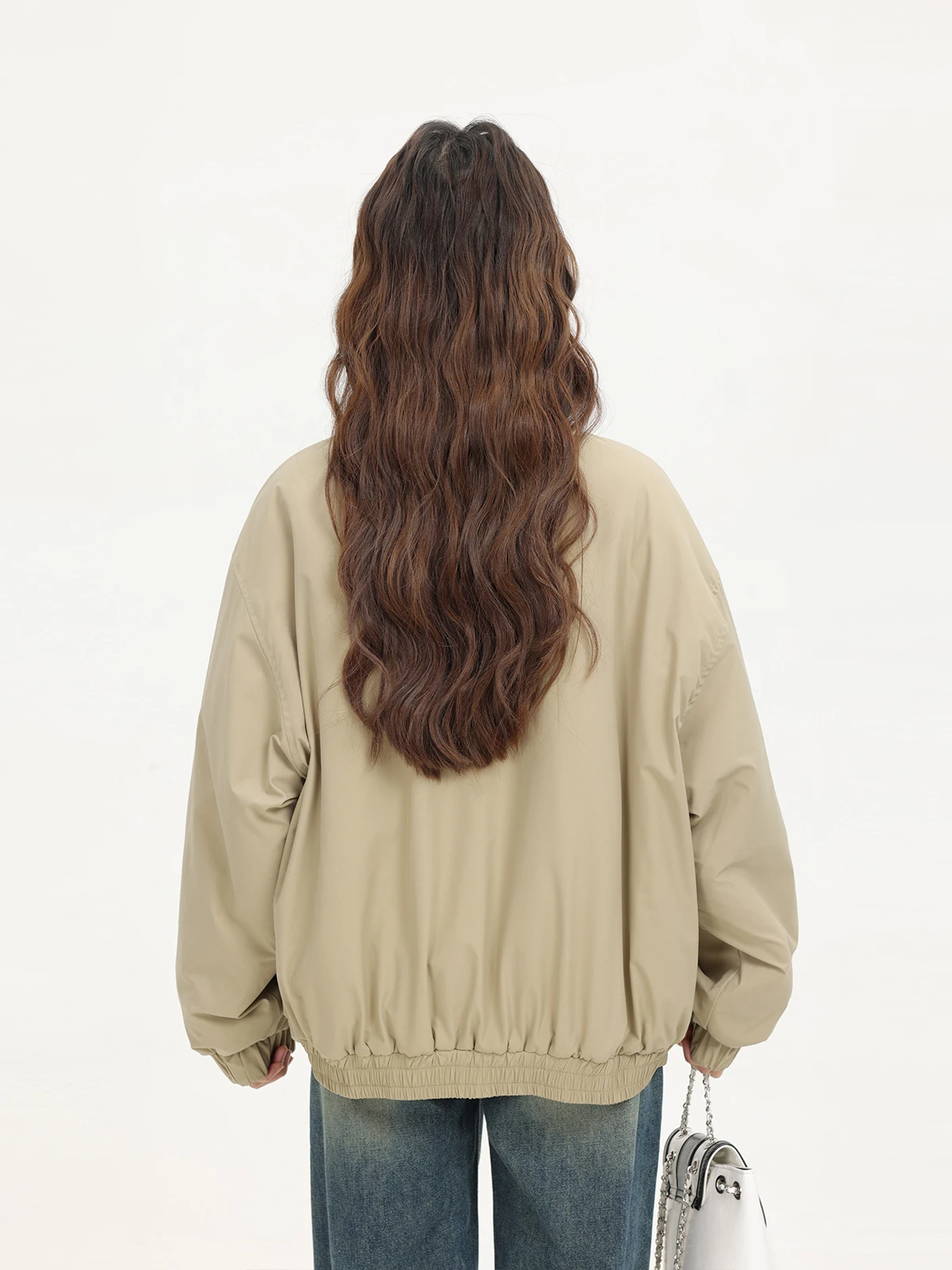 Retro American Korean Style Lamb Fur Jacket Winter Fleece Lined Casual Slimming Coat Xinmon Commute Style Loose Fit Zipper Cl...