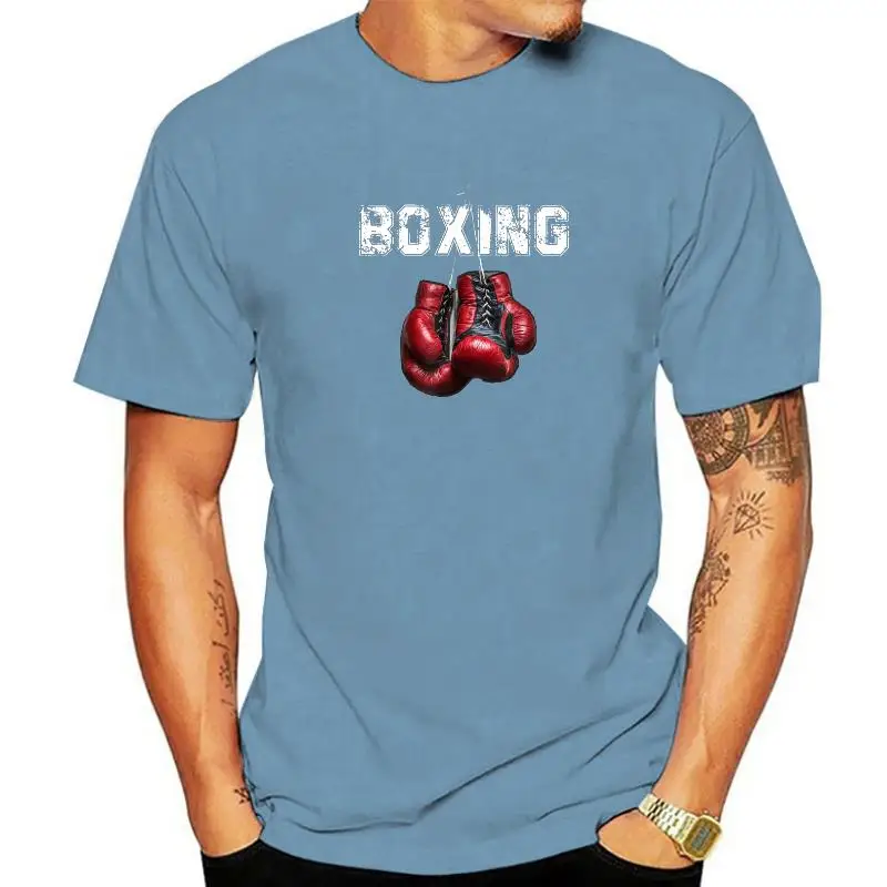 Camiseta divertida de boxeo-I Love Boxing camiseta Geek para hombres camisetas y camisetas de algodón Camisa Popular