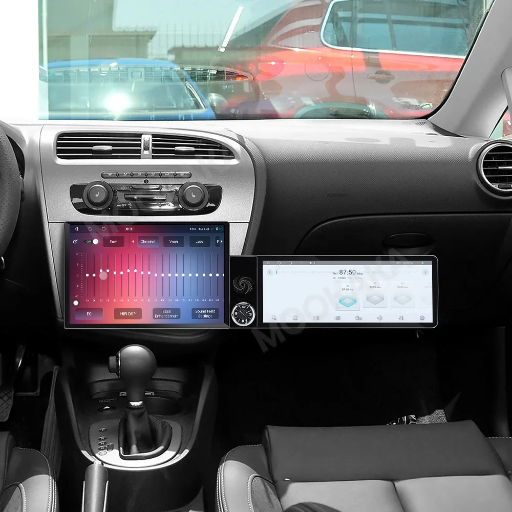 13.1+12.3 Inch Dual Screen For Seat Leon 2005-2012 Android Auto CarPlay GPS Navi Car Radio Multimedia Stereo Player DSP Headunit