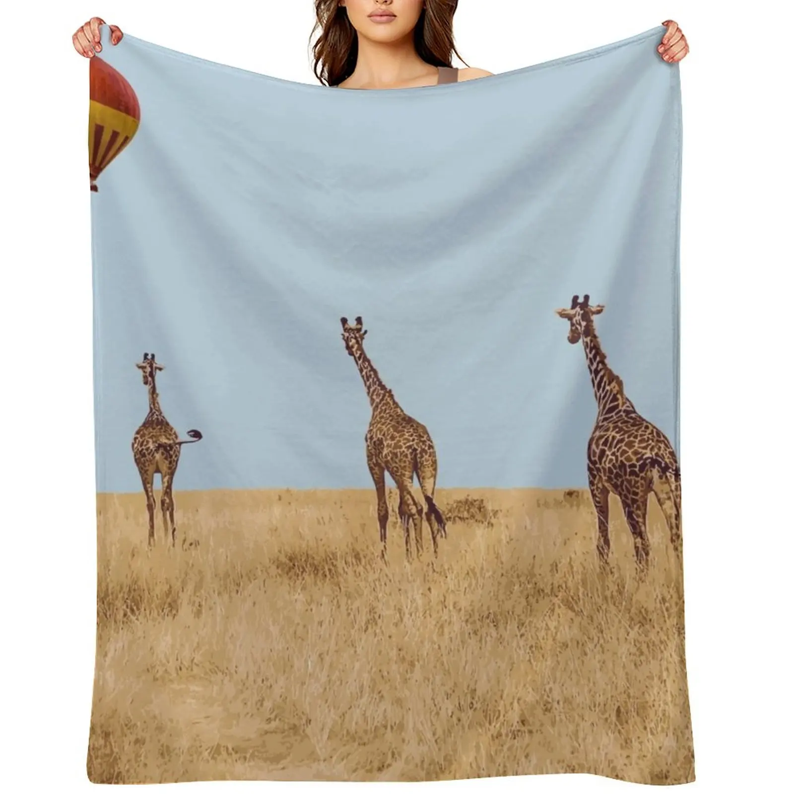 

Maasai Mara National Park, Kenya Illustration Artwork Throw Blanket for sofa Sofa Quilt Plaid on the sofa bed plaid Blankets