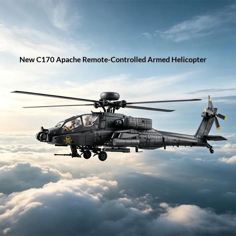 Rc Era C170 Apache Armed Military Simulation Rc Helicopter 6 Channel Optical Flow Positioning One Key Inverted Fly For Adult