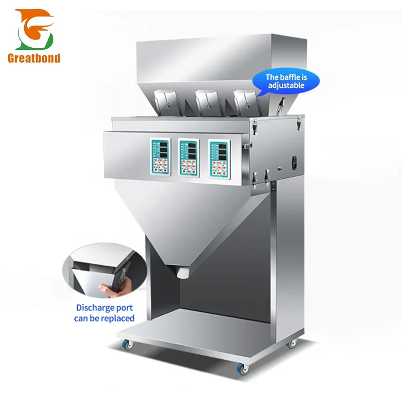 High Quality Corn Bean Sachet Powder Surge Tea Granule Spice Seed Seasoning Salt Double Heads Filling Machine With Foot Pedal