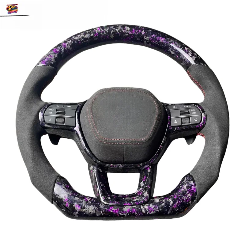 Custom Forged Carbon Fiber Steering Wheel for Honda 11th Generation Civic, Accord, CR-V, HR-V 2022-2025 Car Without Airbag