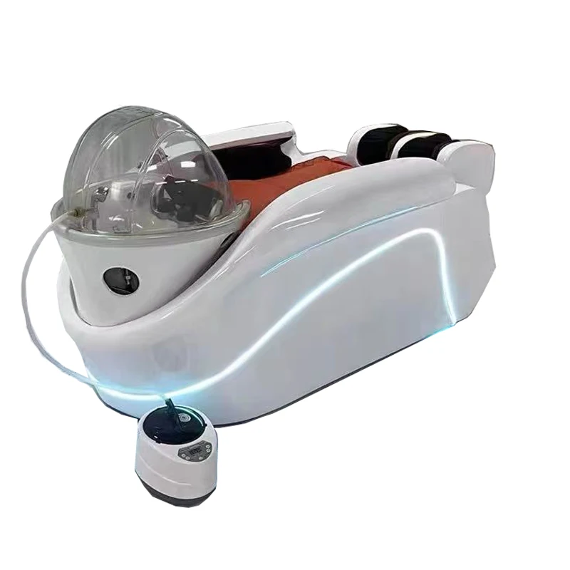

Professional Customization Barber-shop-shampoo-bed Semi-reclining Spa Chair Electric 3d Body Massage Shampoo Bed