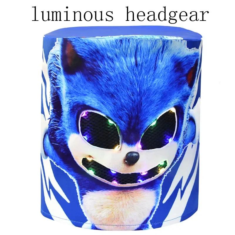 Kids Cosplay Costume Boys Sonicing Mask Interesting Costumes LED Mask Suit Music Halloween Party Costume for Kids