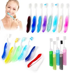 1pcs Folding Toothbrush Charcoal Fiber Portable Compact Travel Camping Soft Toothbrush Hygiene Unisex OralCare Cleaning Tool