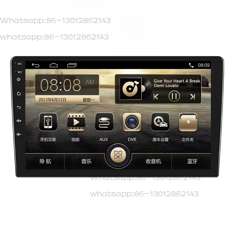 4-CORE 9 Inch 4/64GB T5 Car Android Stereo Radio Android 14 With GPS Videooutput CarPlay WiFi Fan And More