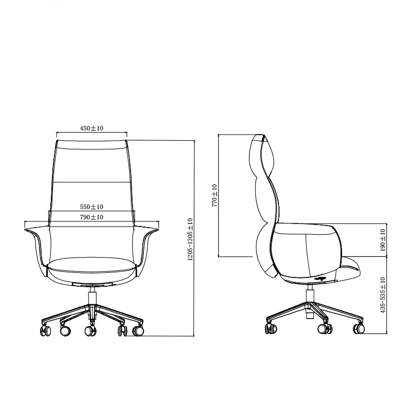 Modern Swivel Staff Chair Conference Waiting Room Chair Genuine Leather Visitor Chair