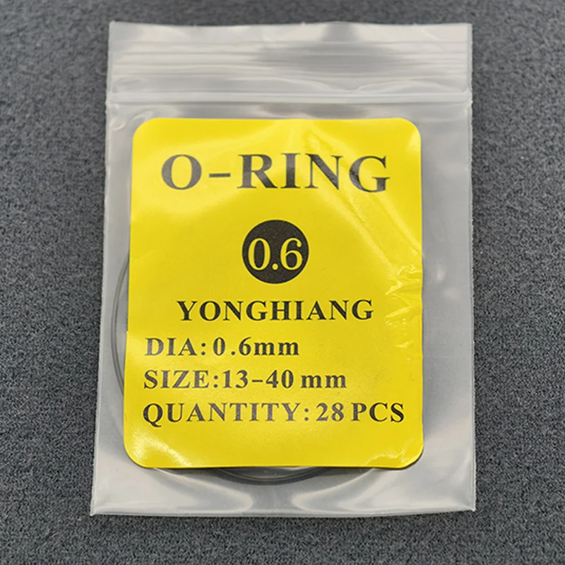 Cassa dell'orologio Anello impermeabile in gomma Guarnizione del coperchio inferiore dell'orologio resistente all'olio Guarnizione di tenuta O-ring Strumenti di riparazione adatti per orologiaio