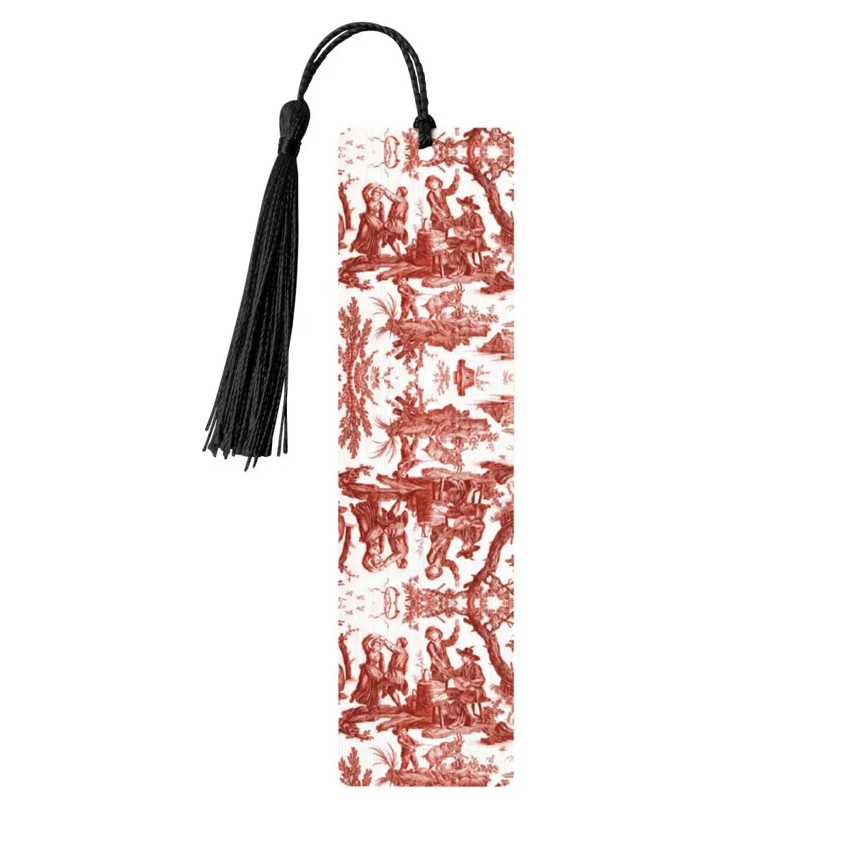 

Красная и белая закладка Toile De Jouy для книг, канцелярские принадлежности, забавные французские мотивы, аксессуар для чтения с цветочным рисунком, подарок для студентов, книжная отметка