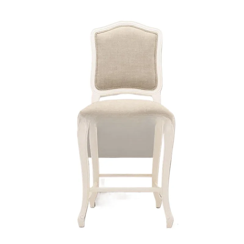 

American solid wood bar chair furniture simple log old backrest high stool bar