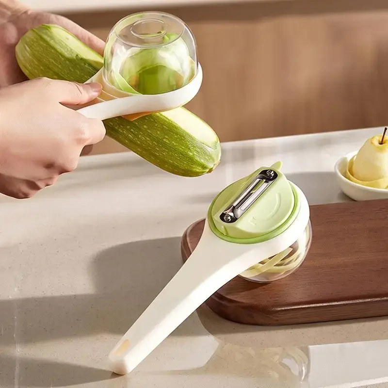 Peeler With Storage Box, Fruit And Vegetable Peeler, Double-Sided Stainless Steel Multi-Functional Peeler, Suitable For Kitchen
