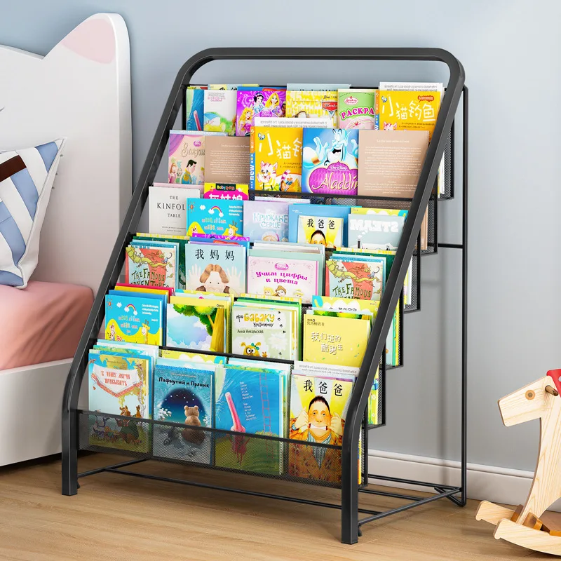 Aoliviya Bookshelf Toy Storage Rack Integrated Home Living Room Simple Floor Multi-Layer Small Baby Picture Book Storage Rack