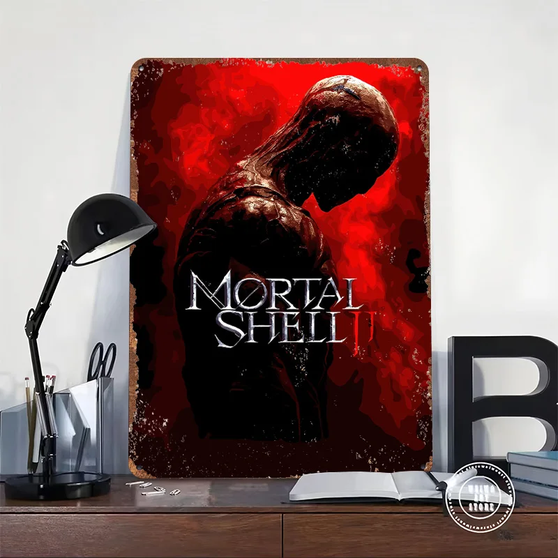 Mortal Shell II Game Art Tin Poster Customized Wall Art Retro Vintage Metal Signs for Fans Room Office Decoration Gaming House