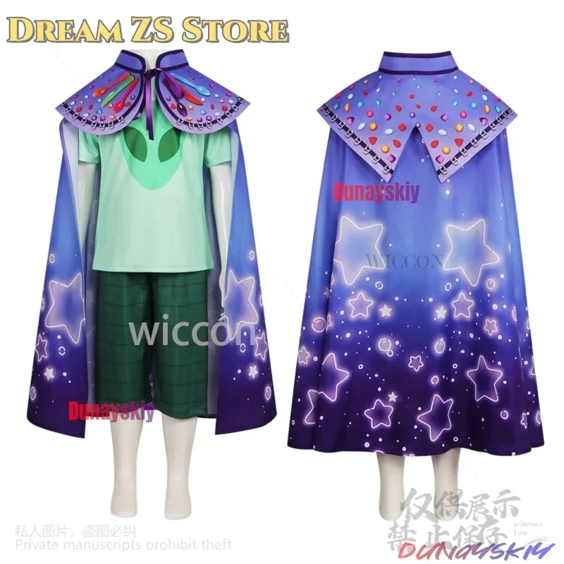 

COSda@Elio Cosplay Anime Movie Earth Cloak Cape Pants T-shirt Costume For Boy Roleplay Halloween Christmas Party Gifts Cos Custo
