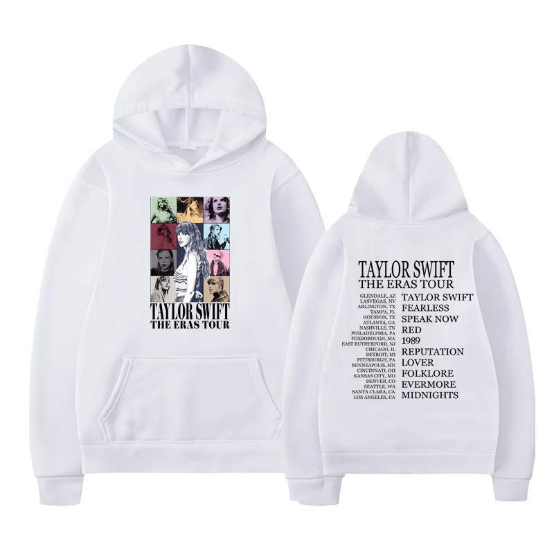 Autumn New Taylor Times Tour Merch World Tour Long Sleeve Fleece Sweatshirt Hooded Fashion Coat for Men and Women Men\'s Hoodies