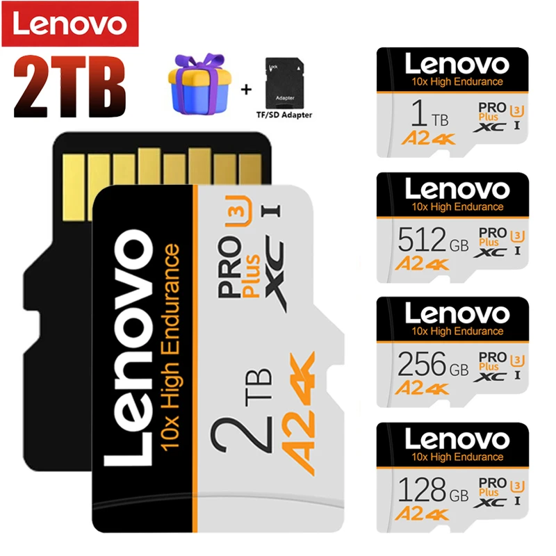 

Original Lenovo Micro TF SD Card 2TB 1TB 512GB High Speed Memory Card 256GB 128GB Class TF Card For Drone Equipment Audio Switch