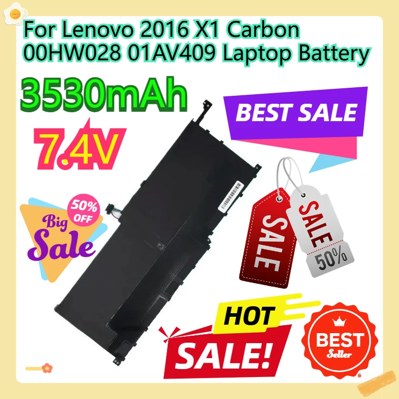 

Для Lenovo 2016 X1 Carbon 00HW028 01AV409 Аккумулятор для ноутбука