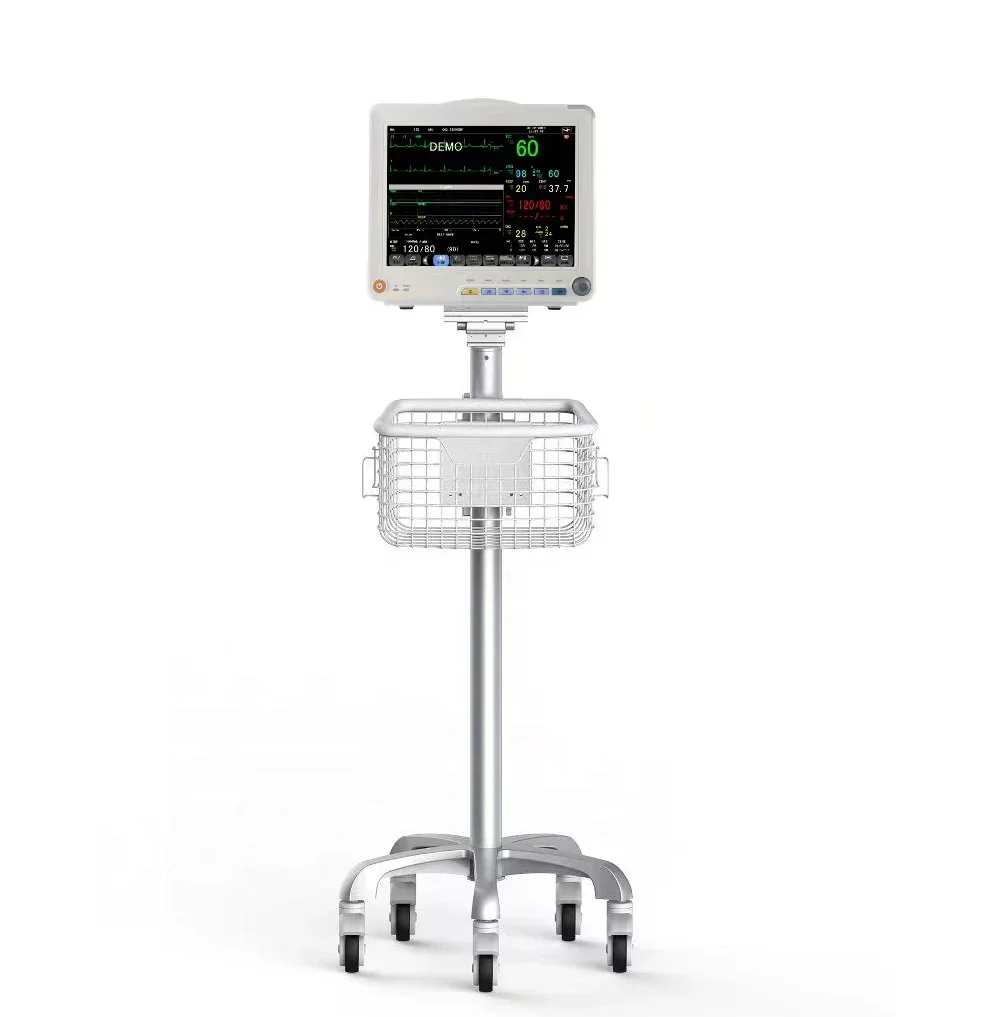 nstrument stainless steel stand patient monitor cart for hospital