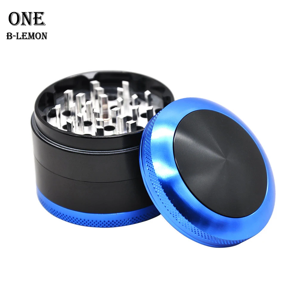 63mm Al Alloy Spice Grinders, Herb Mills, 4-parts Herb-medicine Kibbler, Smoking Accessories for Smoker, Holiday Gifts