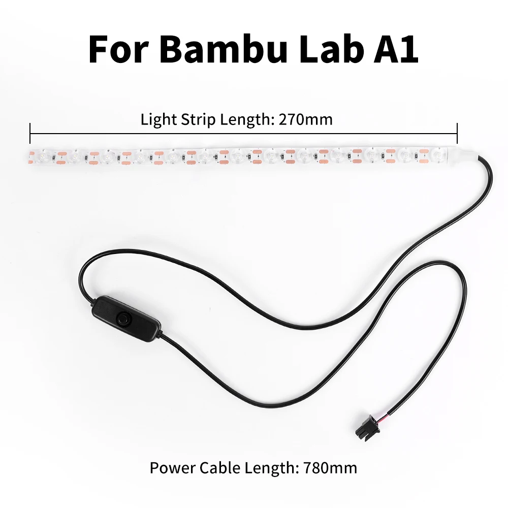 For Bambu lab A1/A1mini Led Light Strip Ra95 Fill light 24V Bambulab 3D Printer Parts Fill Light for A1 Special Light Strip