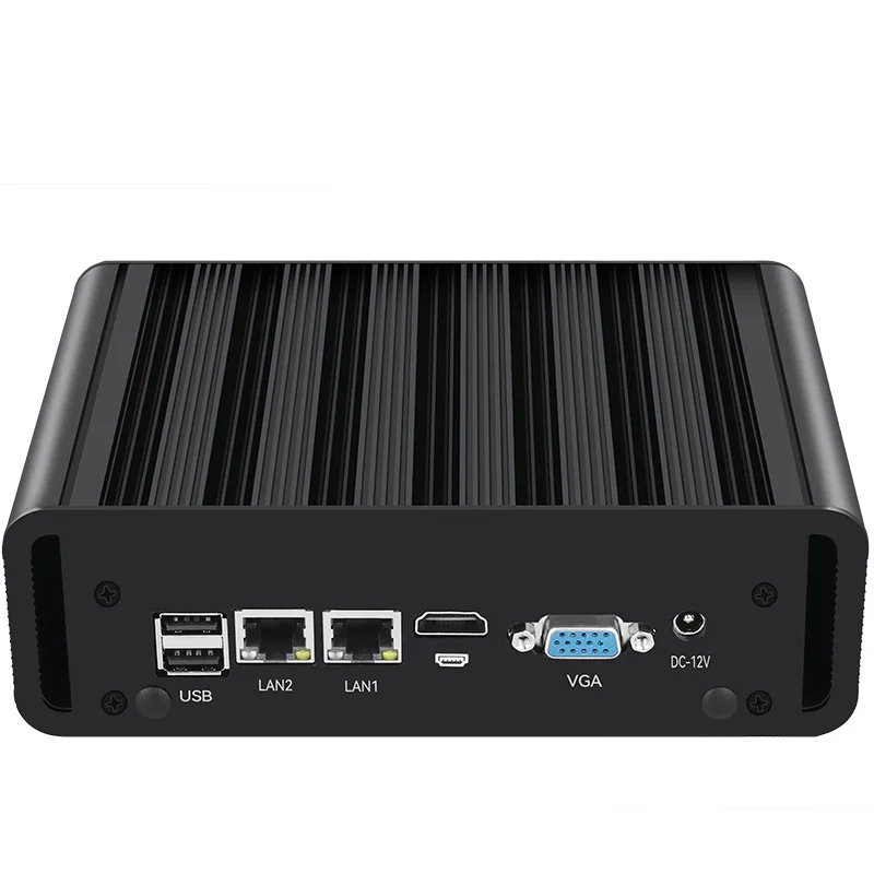 XCY Mini PC sin ventilador con Intel N100 compatible con computadora WiFi Linux con 4xUSB3.0 2xUSB2.0 2xRS232/485 1xHDMI 1xDP Windows10 Ready