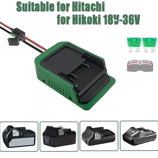 HitachiおよびHikokiの電動ホイールアダプター,18V-36Vバッテリー,ヒューズ付き,アダプター,電源コンバーター,コネクター -  AliExpress