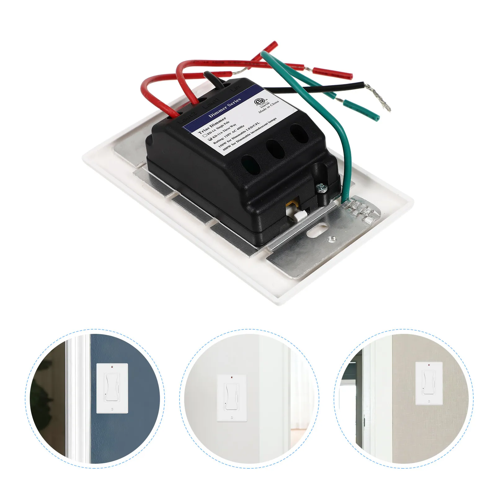 

Сменный светодиодный диммер-переключатель 600 Вт макс., электрический ползунковый диммер для освещения, точное управление, совместим с LED и галогенными лампами