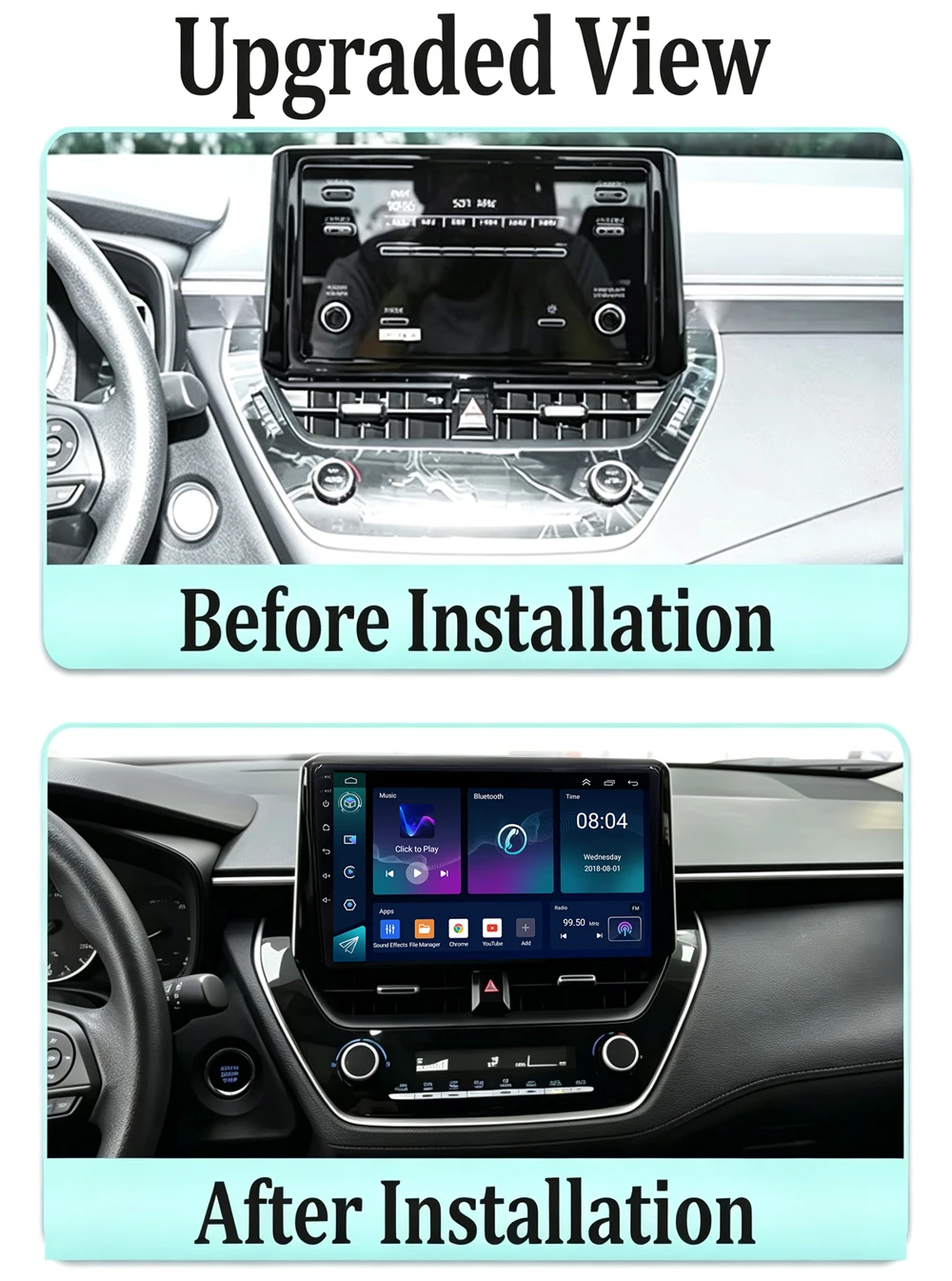 Cortex-A76 Octa-Core Car GPS Android 16 For Toyota Corolla 2019-2026 Stereo Head Unit Multimedia Player Touch Screen Dash Cam BT