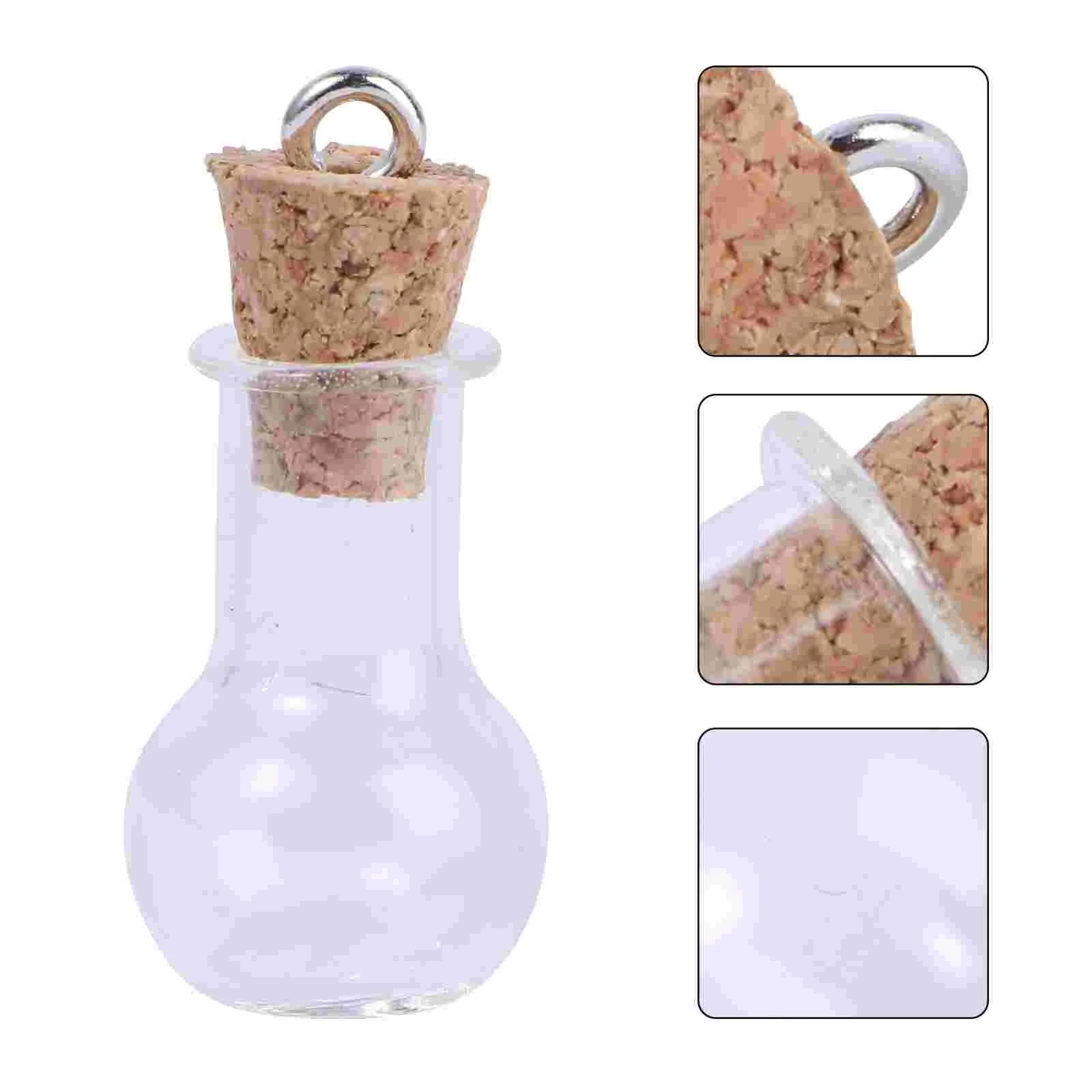 

25pcs Drift Pendant Wish Bottle Decor High Borosilicate Glass Craft Accessory Mini Vial Home Mini Drift Bottle Pendants