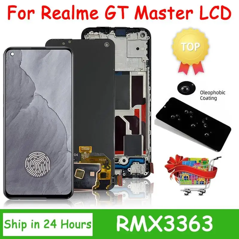 Top Super AMOLED For Oppo Realme GT Master RMX3363 RMX3360 Display Screen Frame Touch Panel Digitizer For Realme GT Master