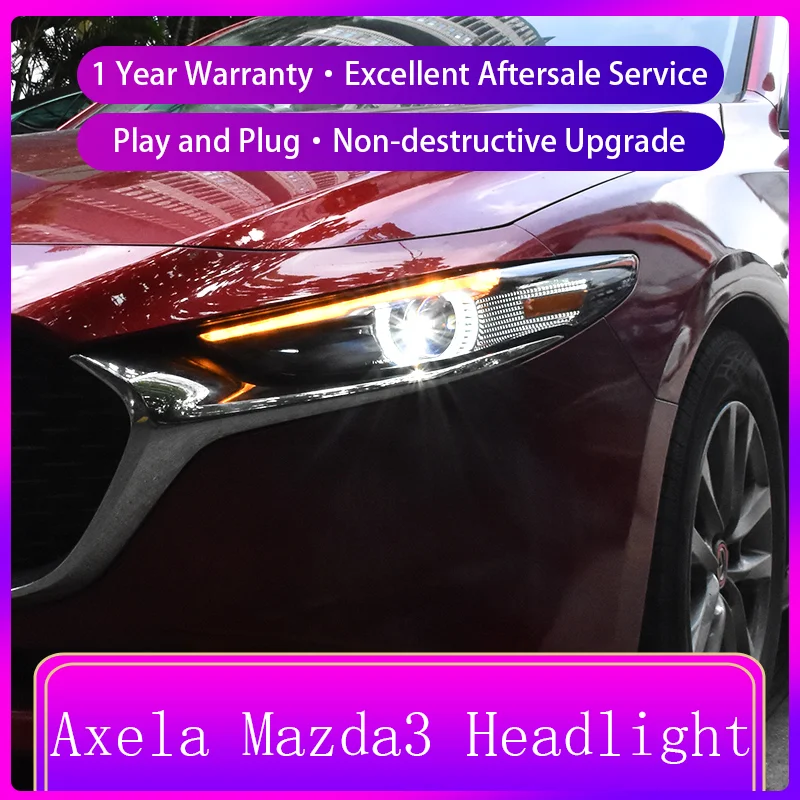 Powerful Headlights for Cars Mazda 3 Axela Mazda3 2020-2023 Front Lamp Projector Lens DRL LED Turn Signal Assembly Car Accessory