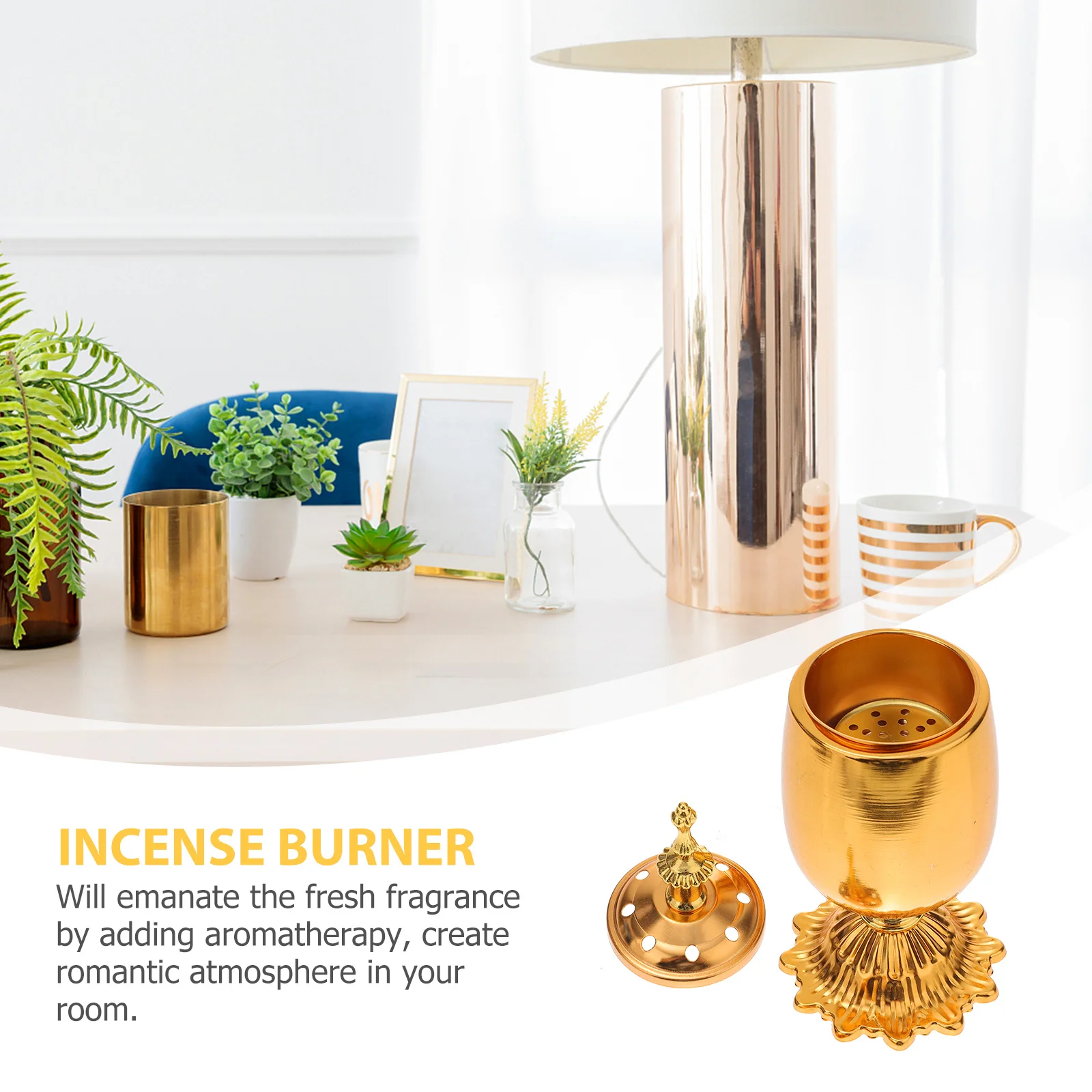 

Middle East Incense Burner Holder Aromatherapy Ornament Smooth Surface Exquisite Workmanship Fresh Fragrance Romantic Atmosphere