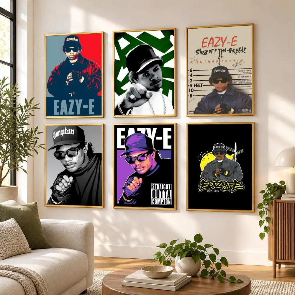 (Eazy-E)Gangsta Rap Rapper Eazy-E Poster HD art sticky wall waterproof home living room bedroom bar aesthetic decoration