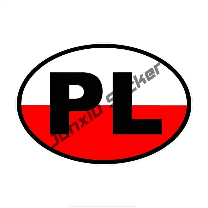 Creative Polart Stickers Polish Flag Crest & Heart  Poland Vinyl Stickers Car Body Window Decal Car Accessories KK13cm