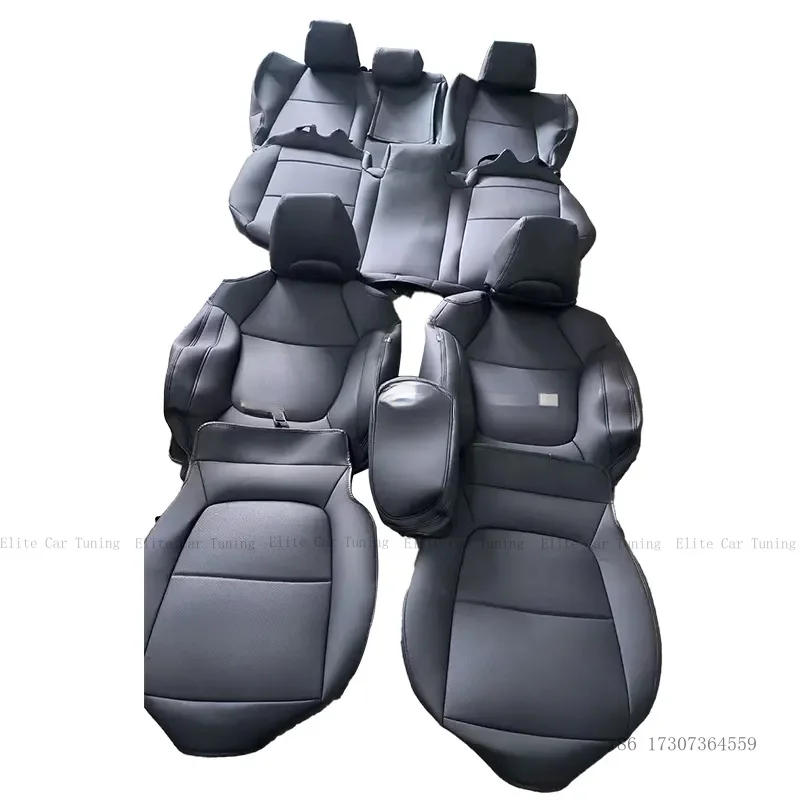 

Индивидуальные чехлы из натуральной кожи для сидений Toyota Camry, передняя часть, тканевый материал, 5 мест, аксессуары для автомобиля