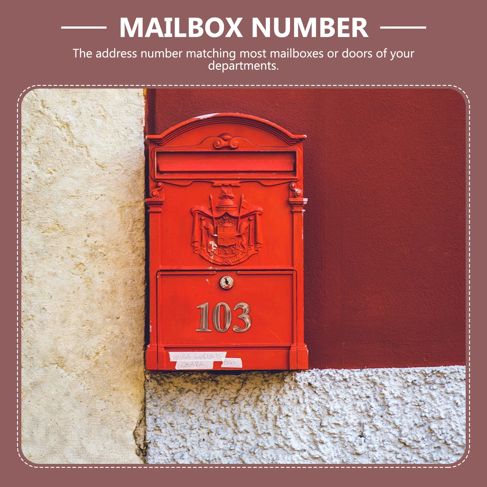 

Durable Exquisite Workmanship Abs Resin Door Number House Address Plate Mailbox Number Street Signage