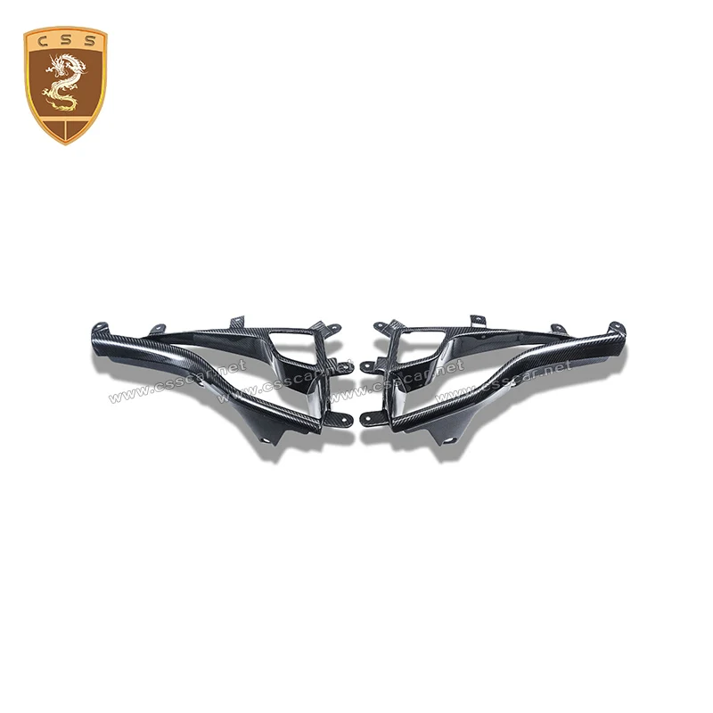 2Pcs Car Rear Tail Lights Cover Trim Bezels For Ferrari 458 OEM Style Dry Carbon Fiber Taillights Lamp Protector Guard Covers
