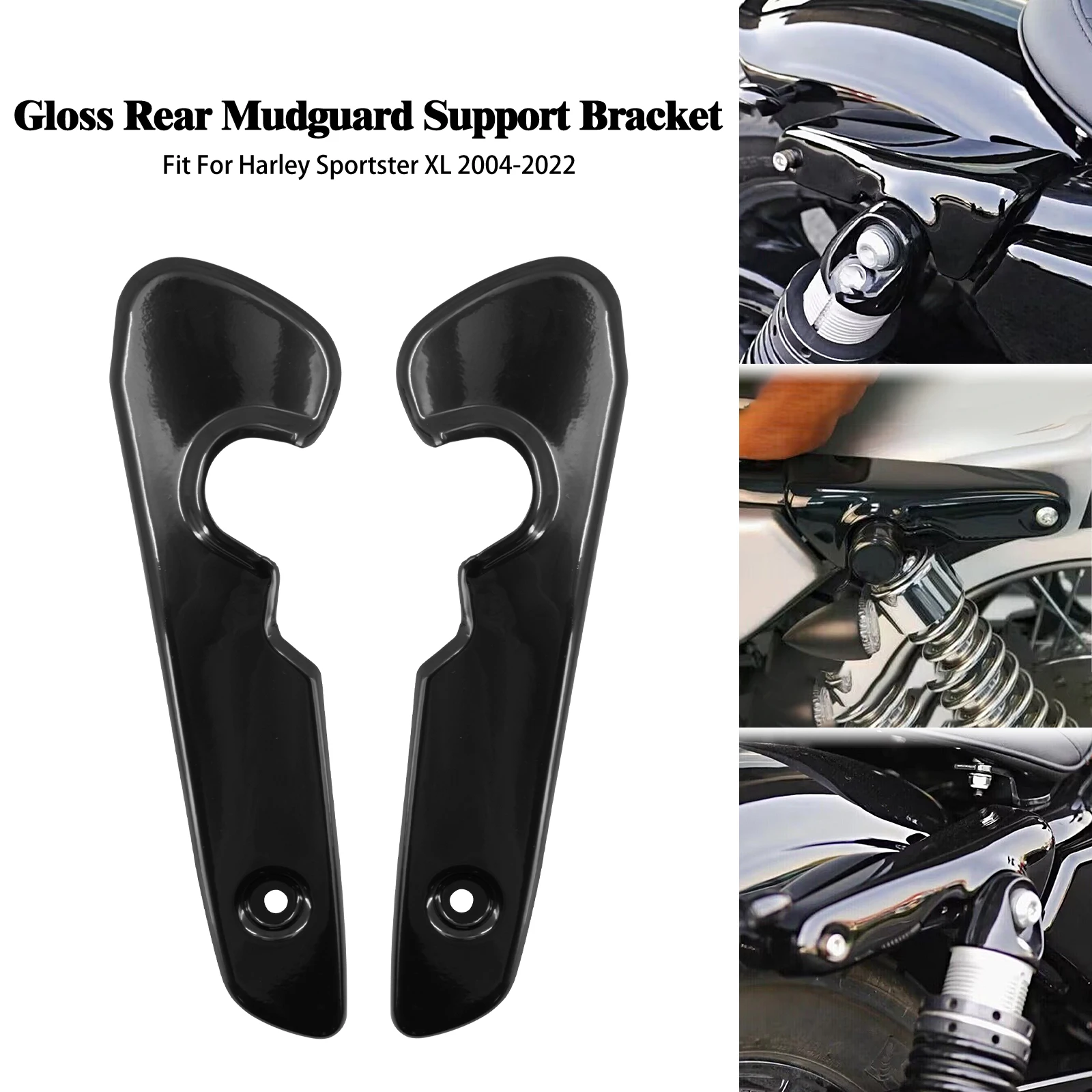 

Rear Mudguard Bracket For Harley Sportsters Iron XL 883 Motorcycle Turn Signal Struts Cover XL 883 48 72 Black 2014-2022 2023