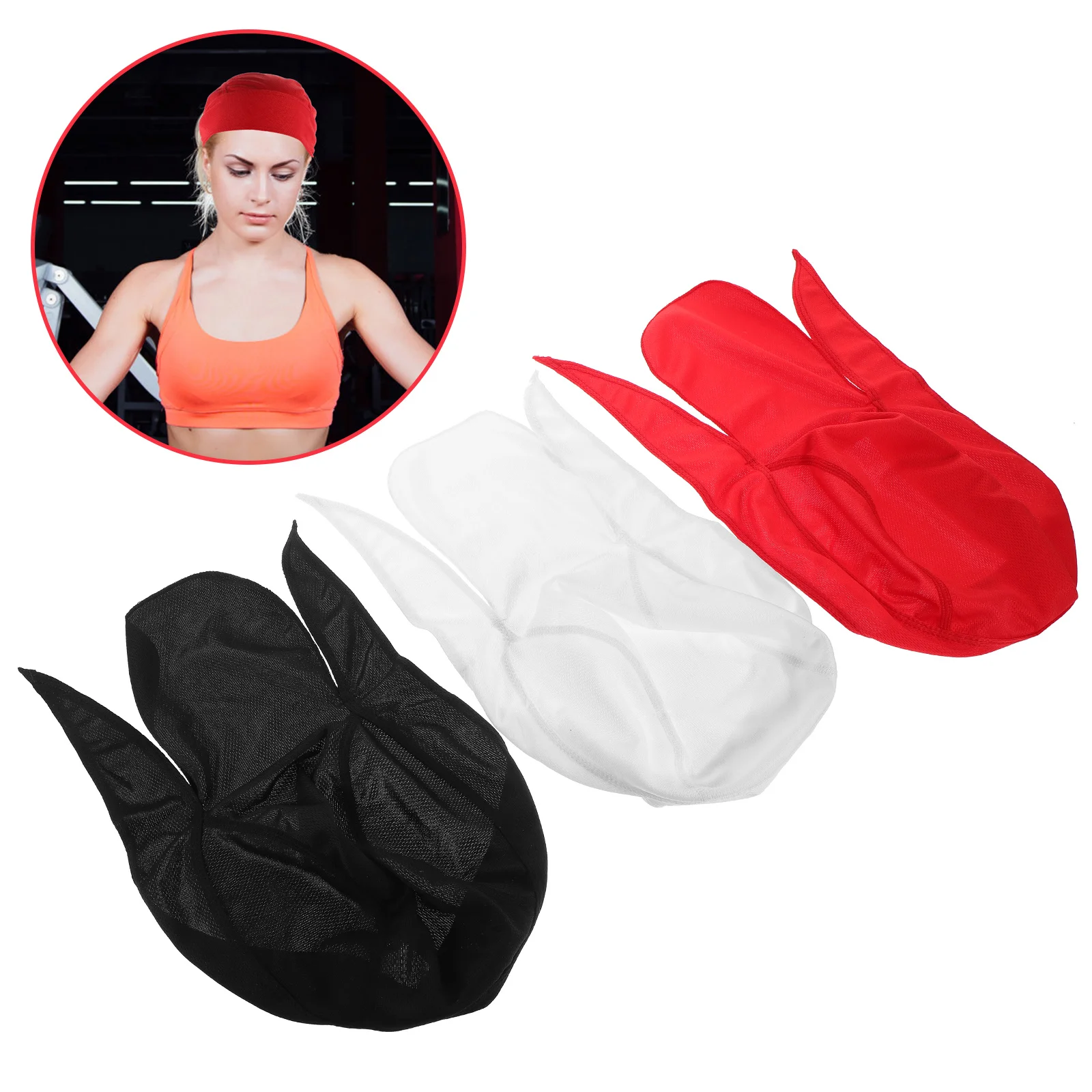 3Pcs Liner Unisex Cycling Inner Cap Breathable Elastic Outdoor Riding Protective Hat Quick Dry Sunblock