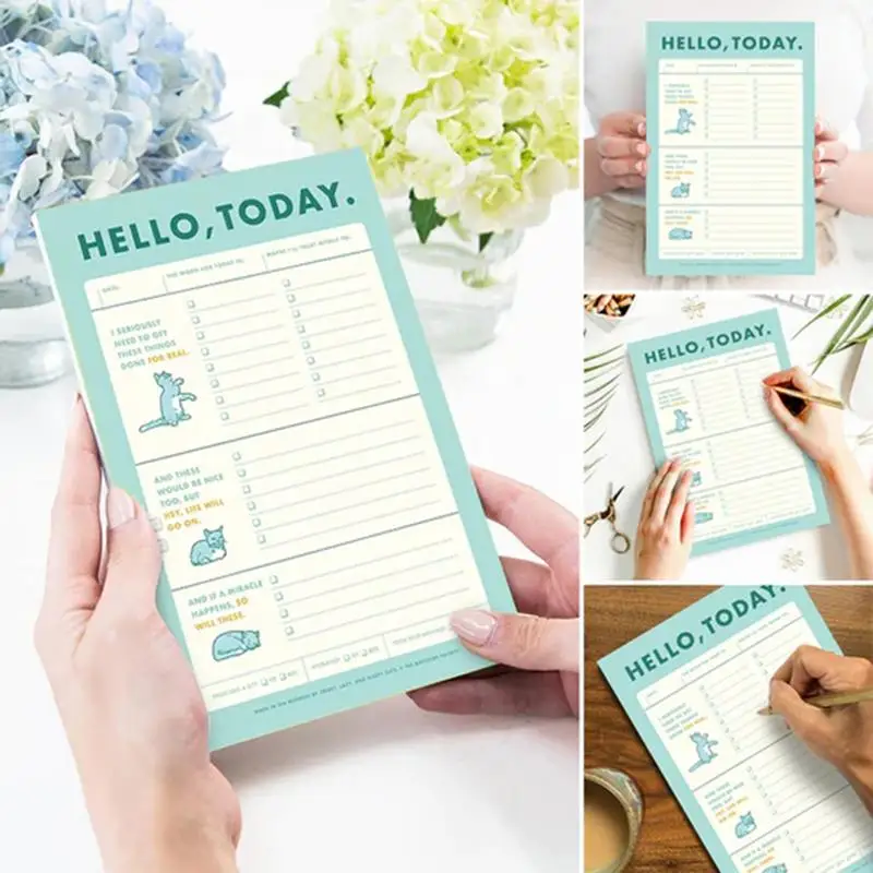 Activity Log Notepad Creative Daily Schedule Memo Pad 50 Sheets To Do List Notepad Self Discipline Check List Portable Daily