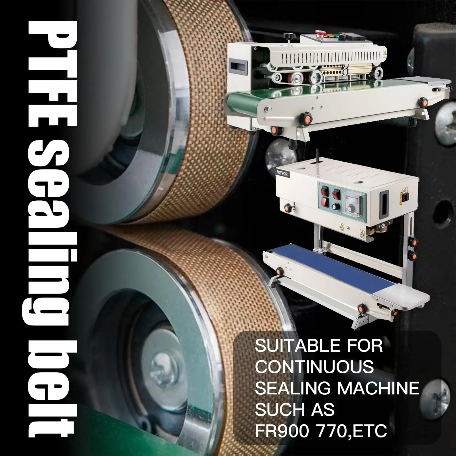 750*15*0.2mm Band sealer sealing belt for Continuous Band Sealer,50pcs/bag,high temperature tape