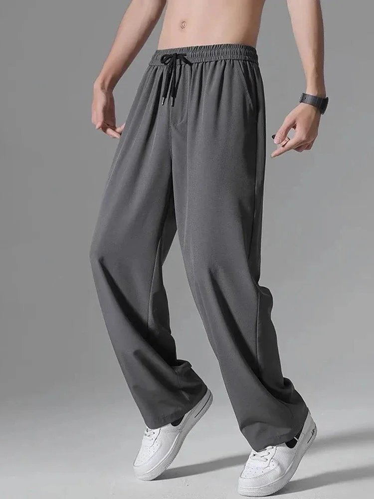 New Summer Sweatpants Male Casual Pants Black Gray Wide Pants Comfortable Running Sport Trousers Harem Pants Size 4XL