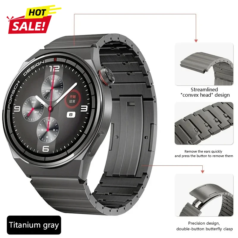 

Quick Fit Titanium Metal 22mm Band For Huawei Watch GT6 Pro /Ultimate 2 GT6 5 4 3 2 Pro 46mm for Samsung Watch 46mm Gear S3 S4