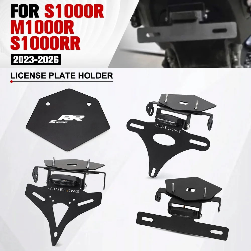 

Registration License Plate Rear Fender Eliminator For BMW S1000R S1000RR 2019-2025 2026 M1000RR License Plate Holder Frame Light