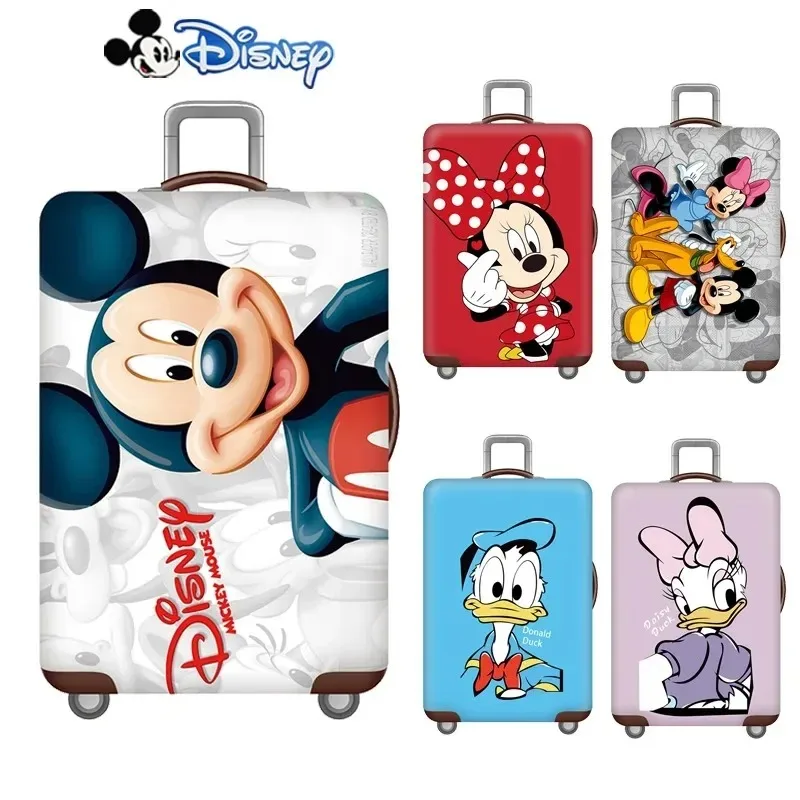 Disney Mickey Minnie Mouse Luggage Case Protector 18/20/24/28/30 Inch Thickened Donald Duck Anime Personalized Protective Cover