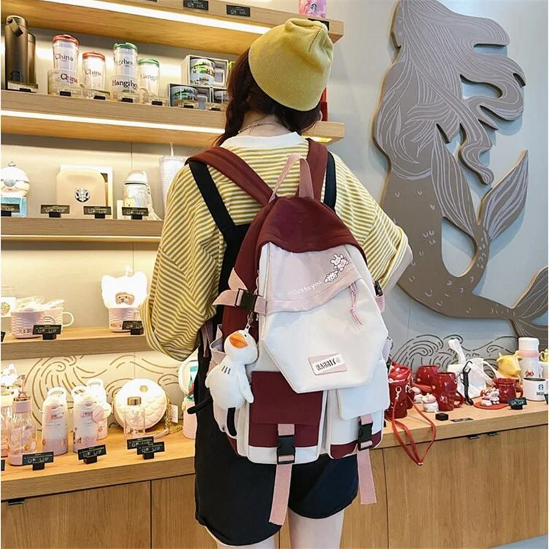 Kimetsu No Yaiba Backpack Teens Back To School Shoulder Bag Anime Nezuko Boys Girls Schoolbag Fashion Laptop Travelbags