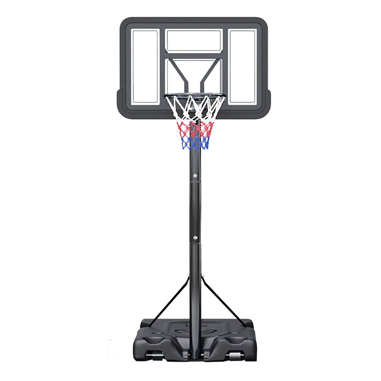 

YTYIN Portable Basketball Hoop with 100L Water Tank Base and Adjustable Steel Frame 1.35-3.05m for Indoor/Outdoor Use