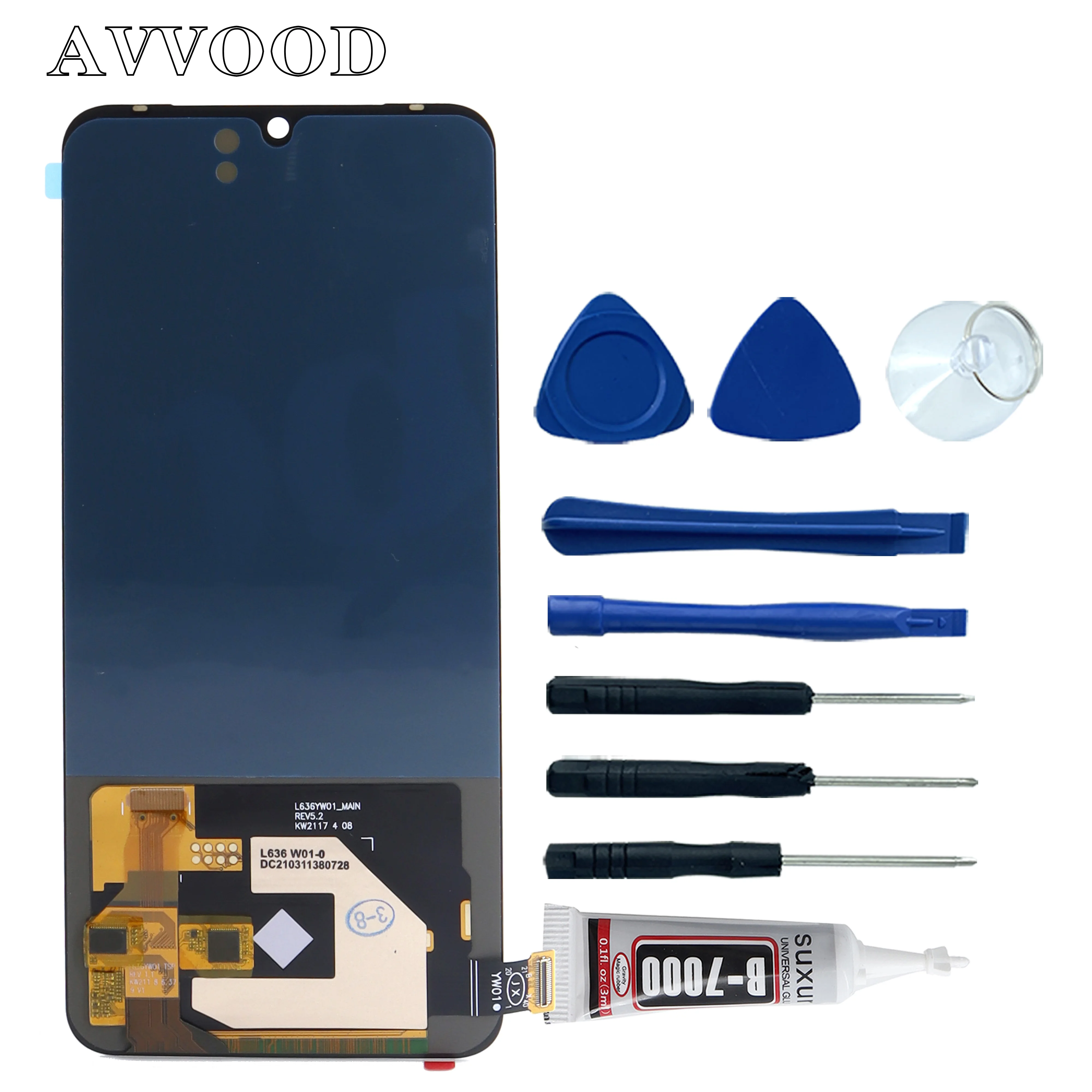 OLED LCD Screen For Vivo V21 5G v2050 LCD touch panel, digitizer sensor, Assembly replacement, 6.44 inch